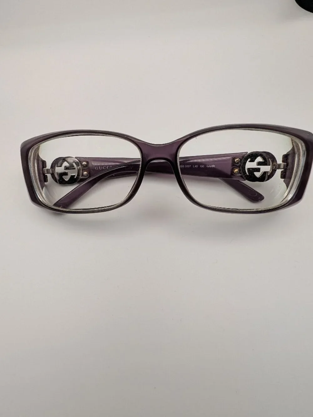 Gucci Glasses Purple Frame